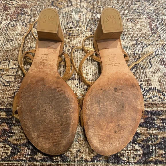 Stuart Weizmann Tasselmania suede City Sandals size 7.5 - Picture 6 of 6